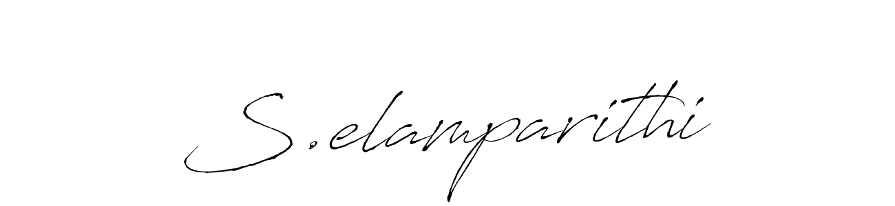 Make a beautiful signature design for name S.elamparithi. With this signature (Antro_Vectra) style, you can create a handwritten signature for free. S.elamparithi signature style 6 images and pictures png