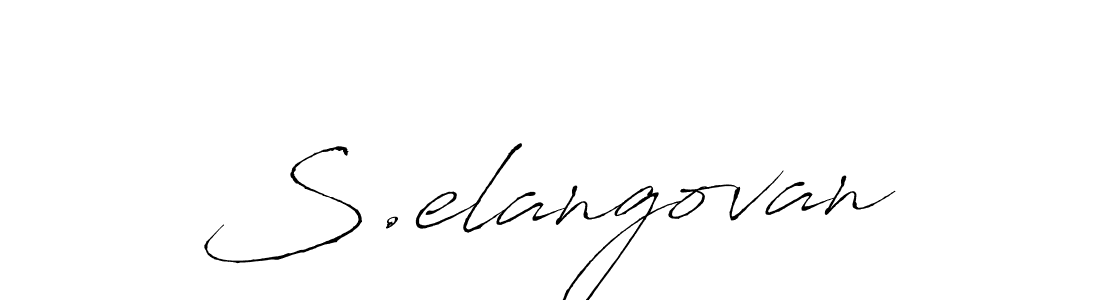 if you are searching for the best signature style for your name S.elangovan. so please give up your signature search. here we have designed multiple signature styles  using Antro_Vectra. S.elangovan signature style 6 images and pictures png