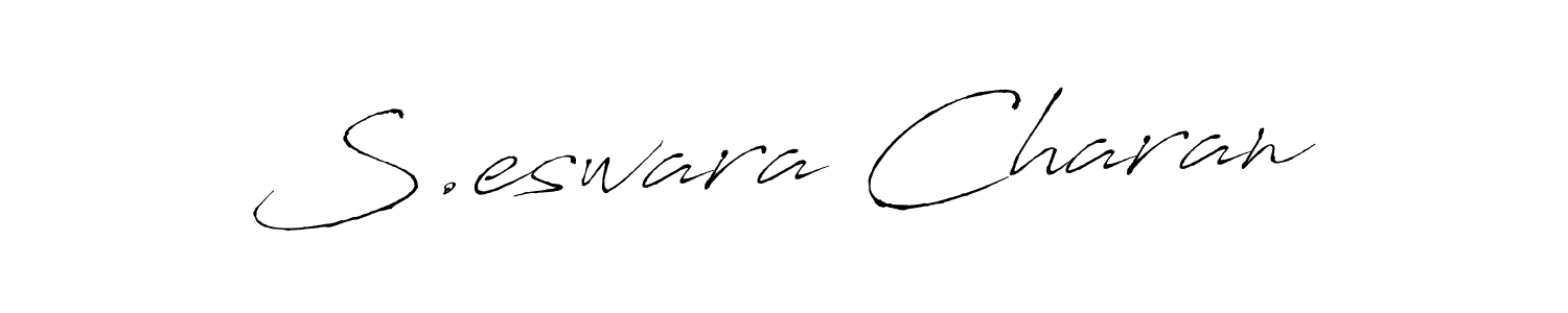 Use a signature maker to create a handwritten signature online. With this signature software, you can design (Antro_Vectra) your own signature for name S.eswara Charan. S.eswara Charan signature style 6 images and pictures png