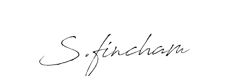 Create a beautiful signature design for name S.fincham. With this signature (Antro_Vectra) fonts, you can make a handwritten signature for free. S.fincham signature style 6 images and pictures png