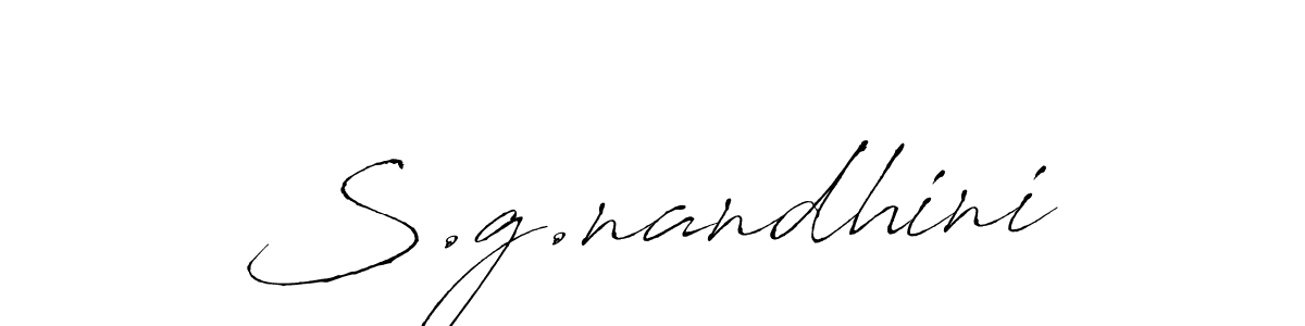 Make a beautiful signature design for name S.g.nandhini. With this signature (Antro_Vectra) style, you can create a handwritten signature for free. S.g.nandhini signature style 6 images and pictures png