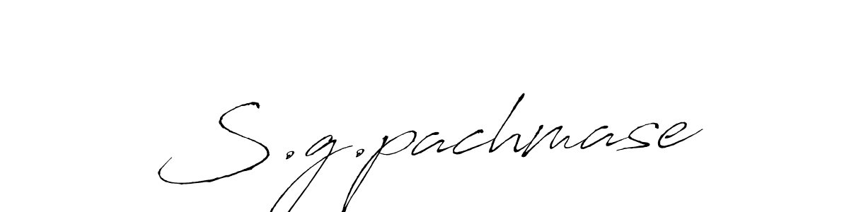 How to make S.g.pachmase name signature. Use Antro_Vectra style for creating short signs online. This is the latest handwritten sign. S.g.pachmase signature style 6 images and pictures png