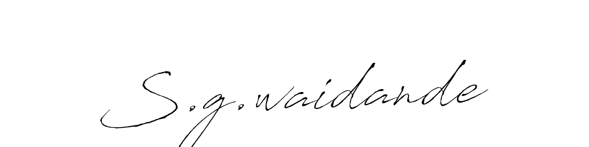 Make a beautiful signature design for name S.g.waidande. Use this online signature maker to create a handwritten signature for free. S.g.waidande signature style 6 images and pictures png