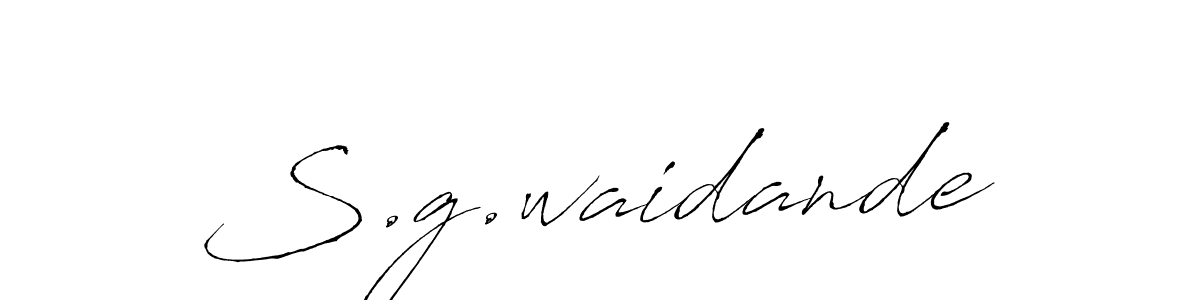 How to make S.g.waidande signature? Antro_Vectra is a professional autograph style. Create handwritten signature for S.g.waidande name. S.g.waidande signature style 6 images and pictures png