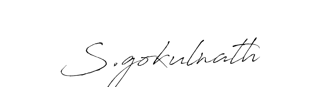 S.gokulnath stylish signature style. Best Handwritten Sign (Antro_Vectra) for my name. Handwritten Signature Collection Ideas for my name S.gokulnath. S.gokulnath signature style 6 images and pictures png