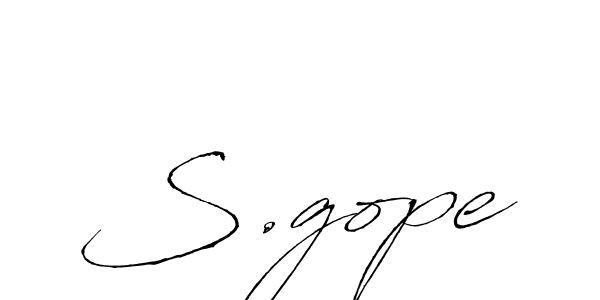 How to make S.gope name signature. Use Antro_Vectra style for creating short signs online. This is the latest handwritten sign. S.gope signature style 6 images and pictures png