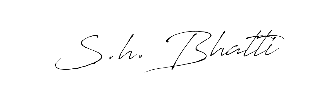 S.h. Bhatti stylish signature style. Best Handwritten Sign (Antro_Vectra) for my name. Handwritten Signature Collection Ideas for my name S.h. Bhatti. S.h. Bhatti signature style 6 images and pictures png