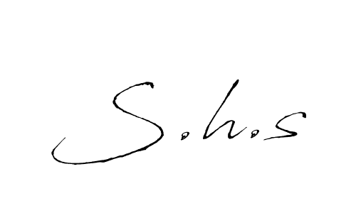 Also we have S.h.s name is the best signature style. Create professional handwritten signature collection using Antro_Vectra autograph style. S.h.s signature style 6 images and pictures png