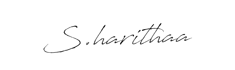 Create a beautiful signature design for name S.harithaa. With this signature (Antro_Vectra) fonts, you can make a handwritten signature for free. S.harithaa signature style 6 images and pictures png