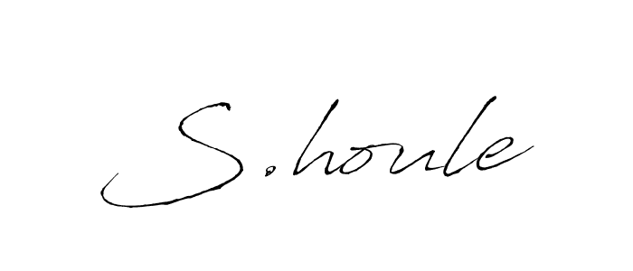 The best way (Antro_Vectra) to make a short signature is to pick only two or three words in your name. The name S.houle include a total of six letters. For converting this name. S.houle signature style 6 images and pictures png