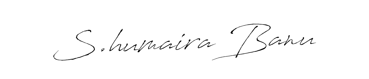 Also You can easily find your signature by using the search form. We will create S.humaira Banu name handwritten signature images for you free of cost using Antro_Vectra sign style. S.humaira Banu signature style 6 images and pictures png