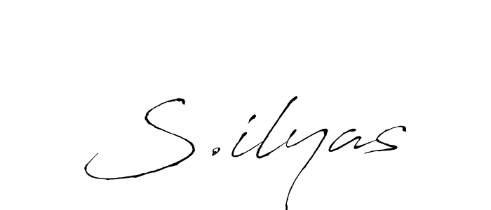 Use a signature maker to create a handwritten signature online. With this signature software, you can design (Antro_Vectra) your own signature for name S.ilyas. S.ilyas signature style 6 images and pictures png