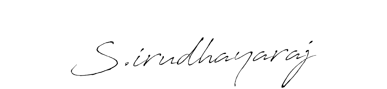 The best way (Antro_Vectra) to make a short signature is to pick only two or three words in your name. The name S.irudhayaraj include a total of six letters. For converting this name. S.irudhayaraj signature style 6 images and pictures png