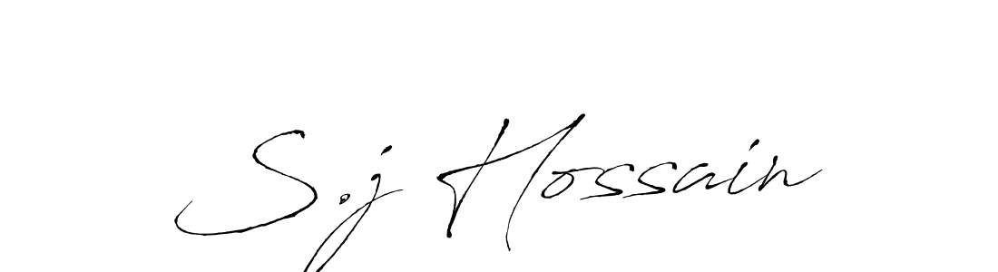 How to make S.j Hossain name signature. Use Antro_Vectra style for creating short signs online. This is the latest handwritten sign. S.j Hossain signature style 6 images and pictures png