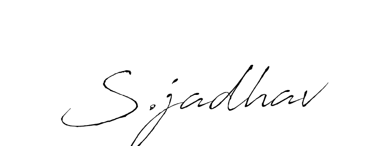 if you are searching for the best signature style for your name S.jadhav. so please give up your signature search. here we have designed multiple signature styles  using Antro_Vectra. S.jadhav signature style 6 images and pictures png