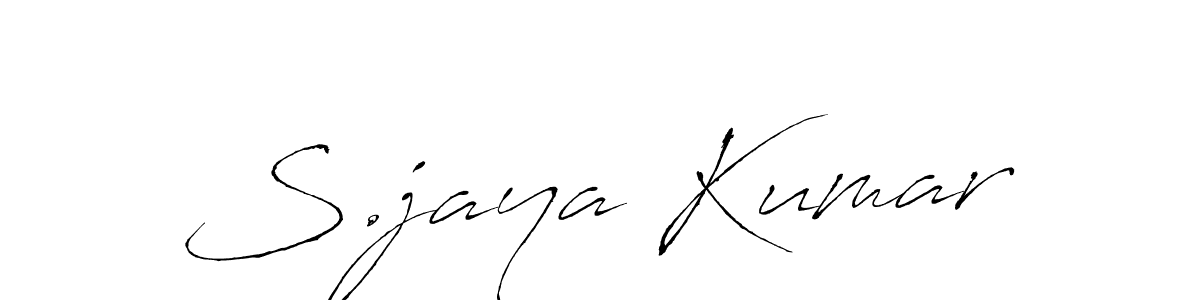 Design your own signature with our free online signature maker. With this signature software, you can create a handwritten (Antro_Vectra) signature for name S.jaya Kumar. S.jaya Kumar signature style 6 images and pictures png