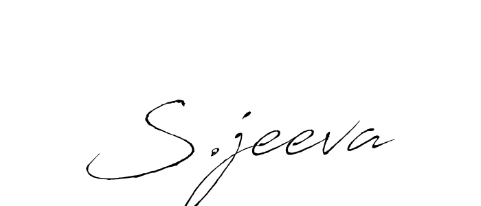 Create a beautiful signature design for name S.jeeva. With this signature (Antro_Vectra) fonts, you can make a handwritten signature for free. S.jeeva signature style 6 images and pictures png