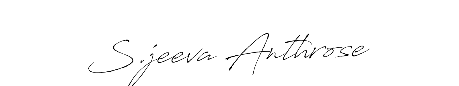 Antro_Vectra is a professional signature style that is perfect for those who want to add a touch of class to their signature. It is also a great choice for those who want to make their signature more unique. Get S.jeeva Anthrose name to fancy signature for free. S.jeeva Anthrose signature style 6 images and pictures png