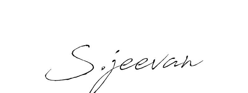 You should practise on your own different ways (Antro_Vectra) to write your name (S.jeevan) in signature. don't let someone else do it for you. S.jeevan signature style 6 images and pictures png