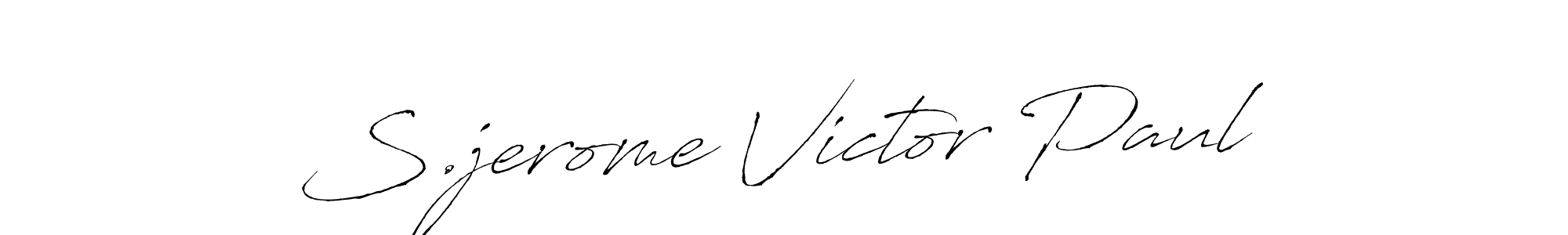 S.jerome Victor Paul stylish signature style. Best Handwritten Sign (Antro_Vectra) for my name. Handwritten Signature Collection Ideas for my name S.jerome Victor Paul. S.jerome Victor Paul signature style 6 images and pictures png