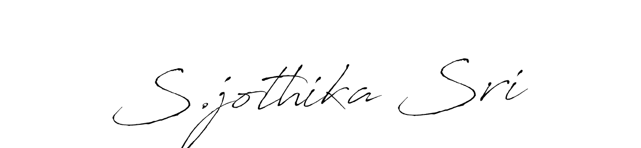 The best way (Antro_Vectra) to make a short signature is to pick only two or three words in your name. The name S.jothika Sri include a total of six letters. For converting this name. S.jothika Sri signature style 6 images and pictures png