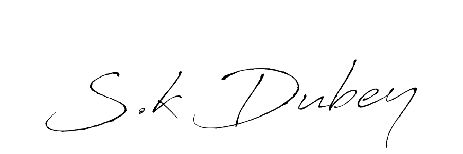 You should practise on your own different ways (Antro_Vectra) to write your name (S.k Dubey) in signature. don't let someone else do it for you. S.k Dubey signature style 6 images and pictures png