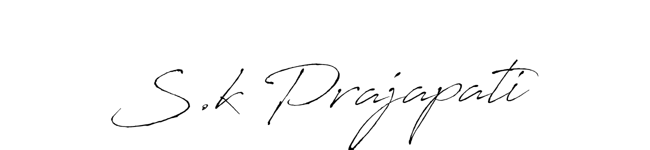 How to make S.k Prajapati signature? Antro_Vectra is a professional autograph style. Create handwritten signature for S.k Prajapati name. S.k Prajapati signature style 6 images and pictures png