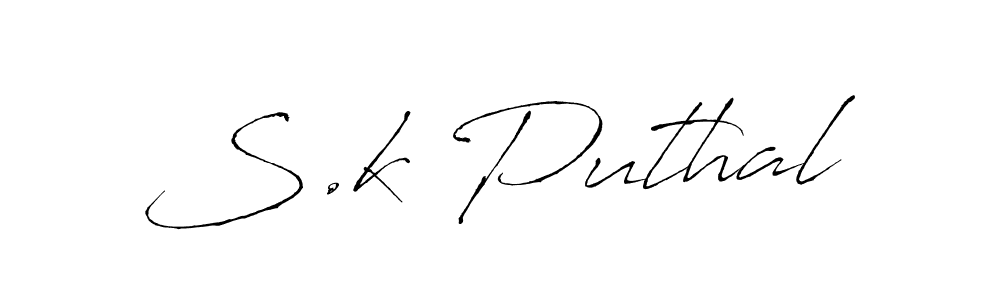 S.k Puthal stylish signature style. Best Handwritten Sign (Antro_Vectra) for my name. Handwritten Signature Collection Ideas for my name S.k Puthal. S.k Puthal signature style 6 images and pictures png