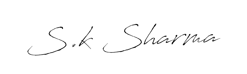 How to make S.k Sharma name signature. Use Antro_Vectra style for creating short signs online. This is the latest handwritten sign. S.k Sharma signature style 6 images and pictures png