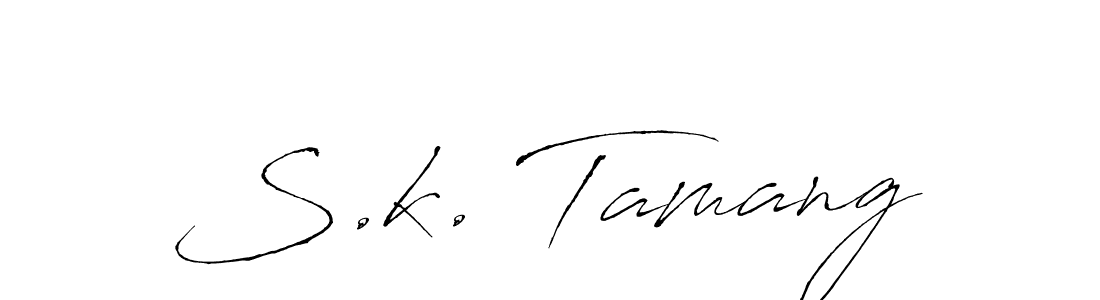 This is the best signature style for the S.k. Tamang name. Also you like these signature font (Antro_Vectra). Mix name signature. S.k. Tamang signature style 6 images and pictures png