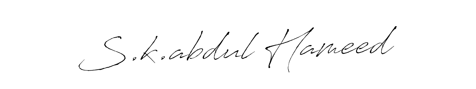 S.k.abdul Hameed stylish signature style. Best Handwritten Sign (Antro_Vectra) for my name. Handwritten Signature Collection Ideas for my name S.k.abdul Hameed. S.k.abdul Hameed signature style 6 images and pictures png