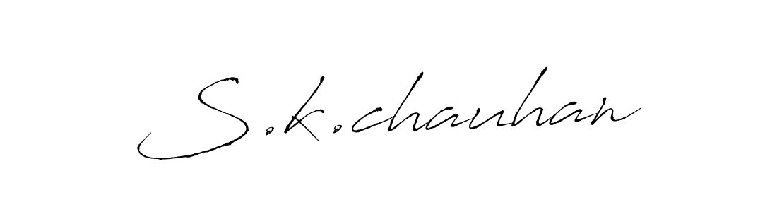 You should practise on your own different ways (Antro_Vectra) to write your name (S.k.chauhan) in signature. don't let someone else do it for you. S.k.chauhan signature style 6 images and pictures png