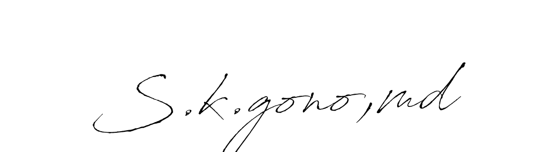 How to make S.k.gono,md signature? Antro_Vectra is a professional autograph style. Create handwritten signature for S.k.gono,md name. S.k.gono,md signature style 6 images and pictures png