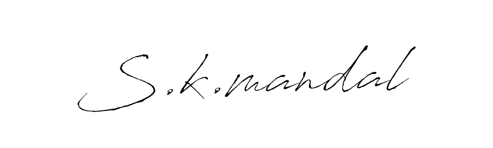 S.k.mandal stylish signature style. Best Handwritten Sign (Antro_Vectra) for my name. Handwritten Signature Collection Ideas for my name S.k.mandal. S.k.mandal signature style 6 images and pictures png