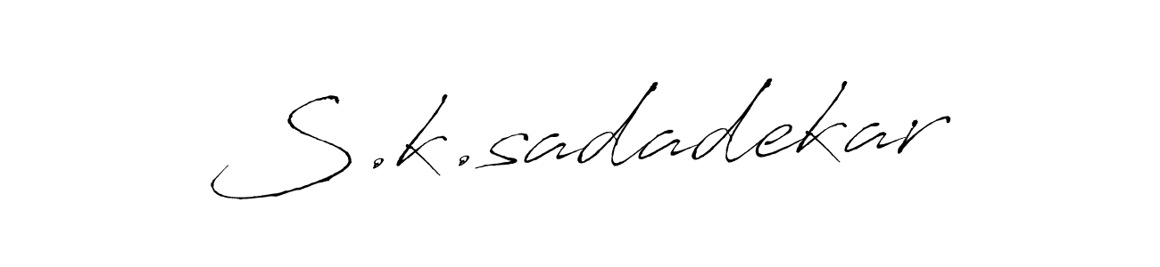 Similarly Antro_Vectra is the best handwritten signature design. Signature creator online .You can use it as an online autograph creator for name S.k.sadadekar. S.k.sadadekar signature style 6 images and pictures png