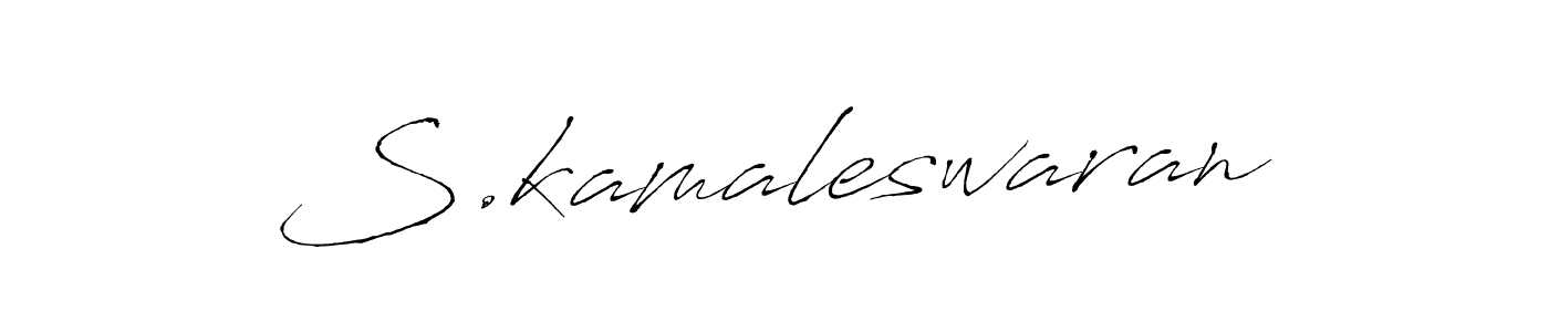 Make a beautiful signature design for name S.kamaleswaran. With this signature (Antro_Vectra) style, you can create a handwritten signature for free. S.kamaleswaran signature style 6 images and pictures png