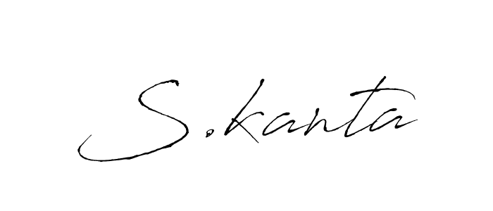 S.kanta stylish signature style. Best Handwritten Sign (Antro_Vectra) for my name. Handwritten Signature Collection Ideas for my name S.kanta. S.kanta signature style 6 images and pictures png