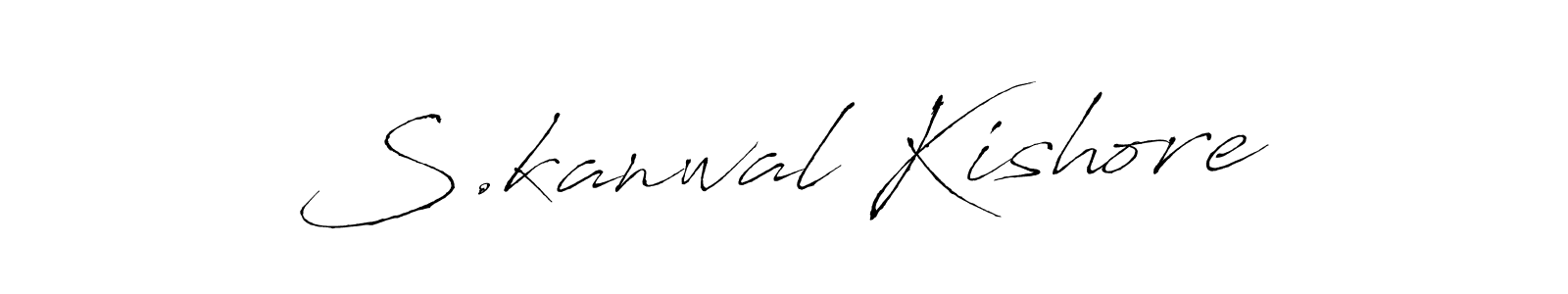 Antro_Vectra is a professional signature style that is perfect for those who want to add a touch of class to their signature. It is also a great choice for those who want to make their signature more unique. Get S.kanwal Kishore name to fancy signature for free. S.kanwal Kishore signature style 6 images and pictures png