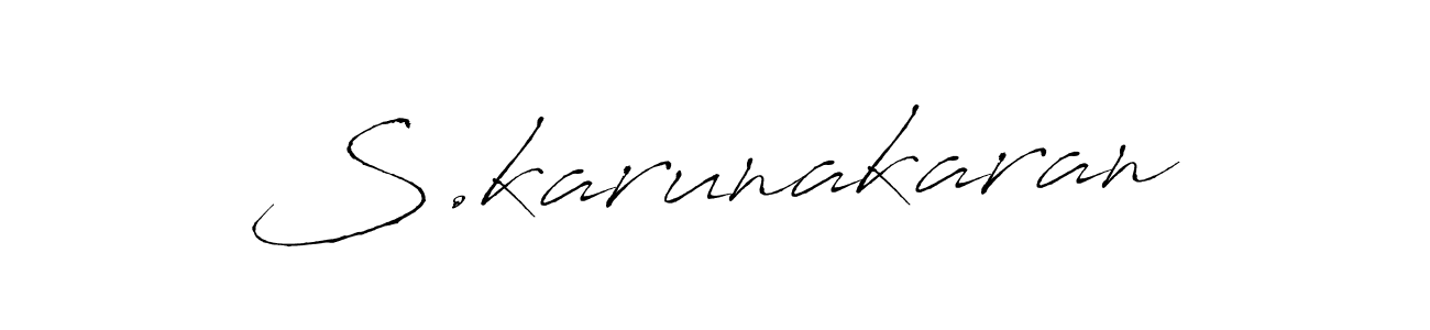 Antro_Vectra is a professional signature style that is perfect for those who want to add a touch of class to their signature. It is also a great choice for those who want to make their signature more unique. Get S.karunakaran name to fancy signature for free. S.karunakaran signature style 6 images and pictures png