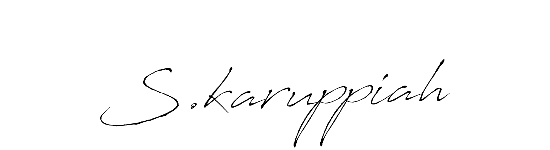 S.karuppiah stylish signature style. Best Handwritten Sign (Antro_Vectra) for my name. Handwritten Signature Collection Ideas for my name S.karuppiah. S.karuppiah signature style 6 images and pictures png