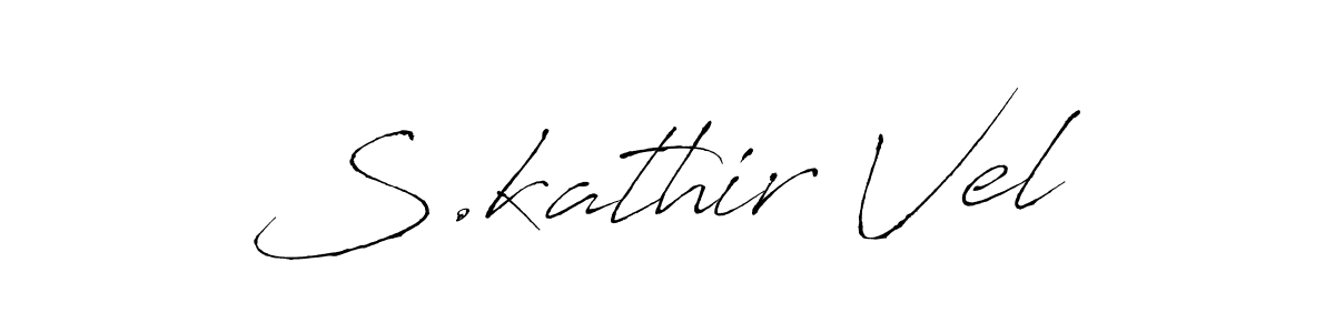 How to make S.kathir Vel signature? Antro_Vectra is a professional autograph style. Create handwritten signature for S.kathir Vel name. S.kathir Vel signature style 6 images and pictures png