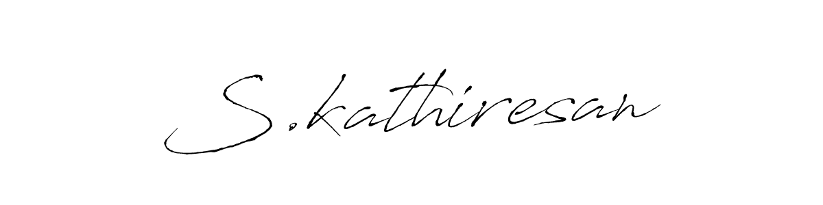 Design your own signature with our free online signature maker. With this signature software, you can create a handwritten (Antro_Vectra) signature for name S.kathiresan. S.kathiresan signature style 6 images and pictures png