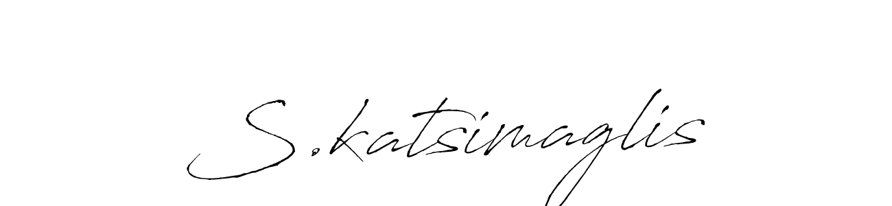 Antro_Vectra is a professional signature style that is perfect for those who want to add a touch of class to their signature. It is also a great choice for those who want to make their signature more unique. Get S.katsimaglis name to fancy signature for free. S.katsimaglis signature style 6 images and pictures png