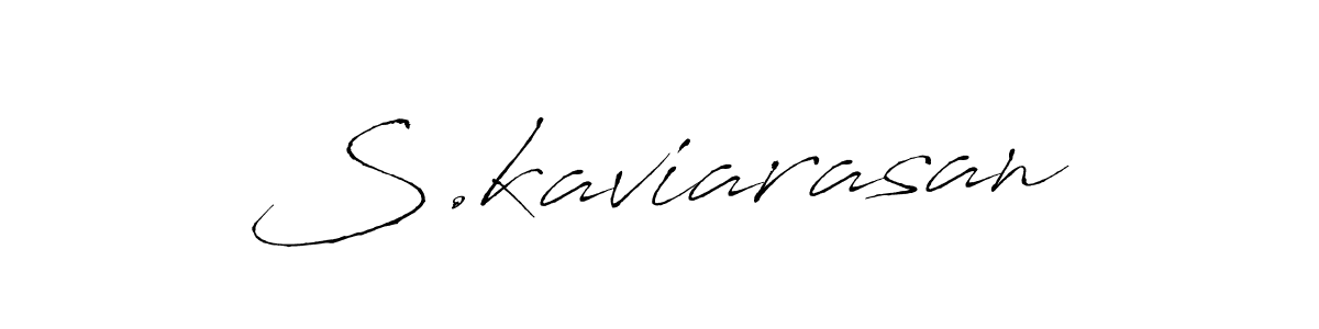 Design your own signature with our free online signature maker. With this signature software, you can create a handwritten (Antro_Vectra) signature for name S.kaviarasan. S.kaviarasan signature style 6 images and pictures png