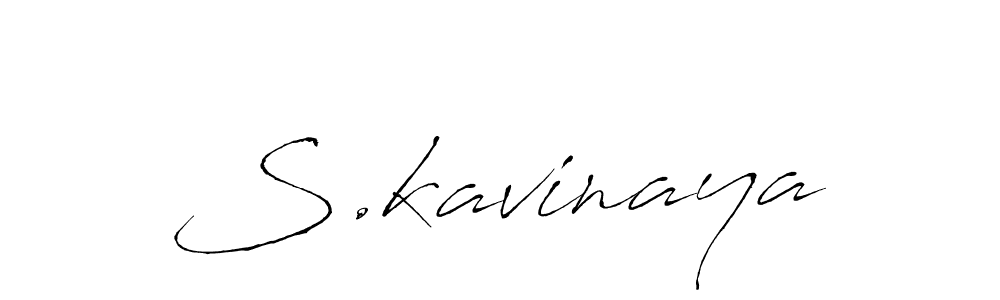 Make a beautiful signature design for name S.kavinaya. With this signature (Antro_Vectra) style, you can create a handwritten signature for free. S.kavinaya signature style 6 images and pictures png