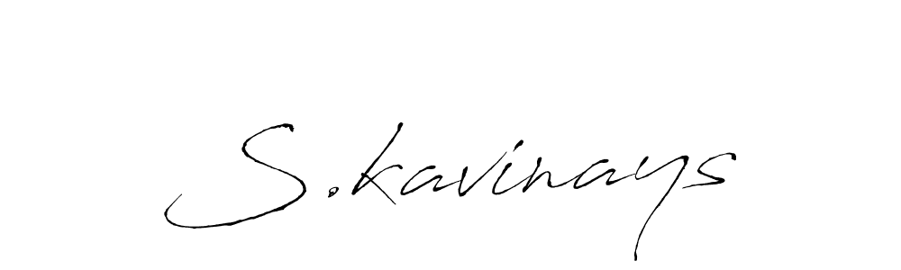 Create a beautiful signature design for name S.kavinays. With this signature (Antro_Vectra) fonts, you can make a handwritten signature for free. S.kavinays signature style 6 images and pictures png