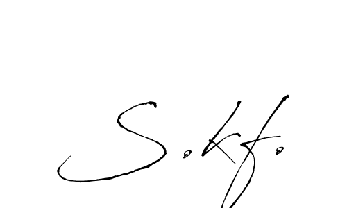 Design your own signature with our free online signature maker. With this signature software, you can create a handwritten (Antro_Vectra) signature for name S.kf.. S.kf. signature style 6 images and pictures png