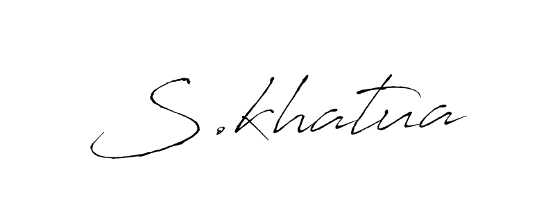 How to make S.khatua name signature. Use Antro_Vectra style for creating short signs online. This is the latest handwritten sign. S.khatua signature style 6 images and pictures png