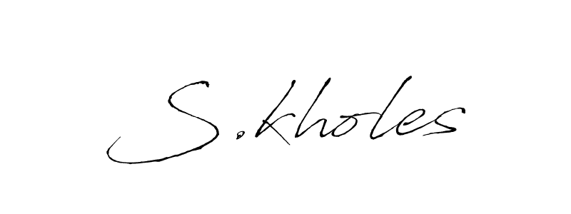 Similarly Antro_Vectra is the best handwritten signature design. Signature creator online .You can use it as an online autograph creator for name S.kholes. S.kholes signature style 6 images and pictures png