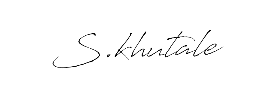 if you are searching for the best signature style for your name S.khutale. so please give up your signature search. here we have designed multiple signature styles  using Antro_Vectra. S.khutale signature style 6 images and pictures png